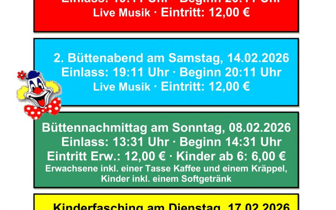 1. Büttenabend 2026 in Kubach