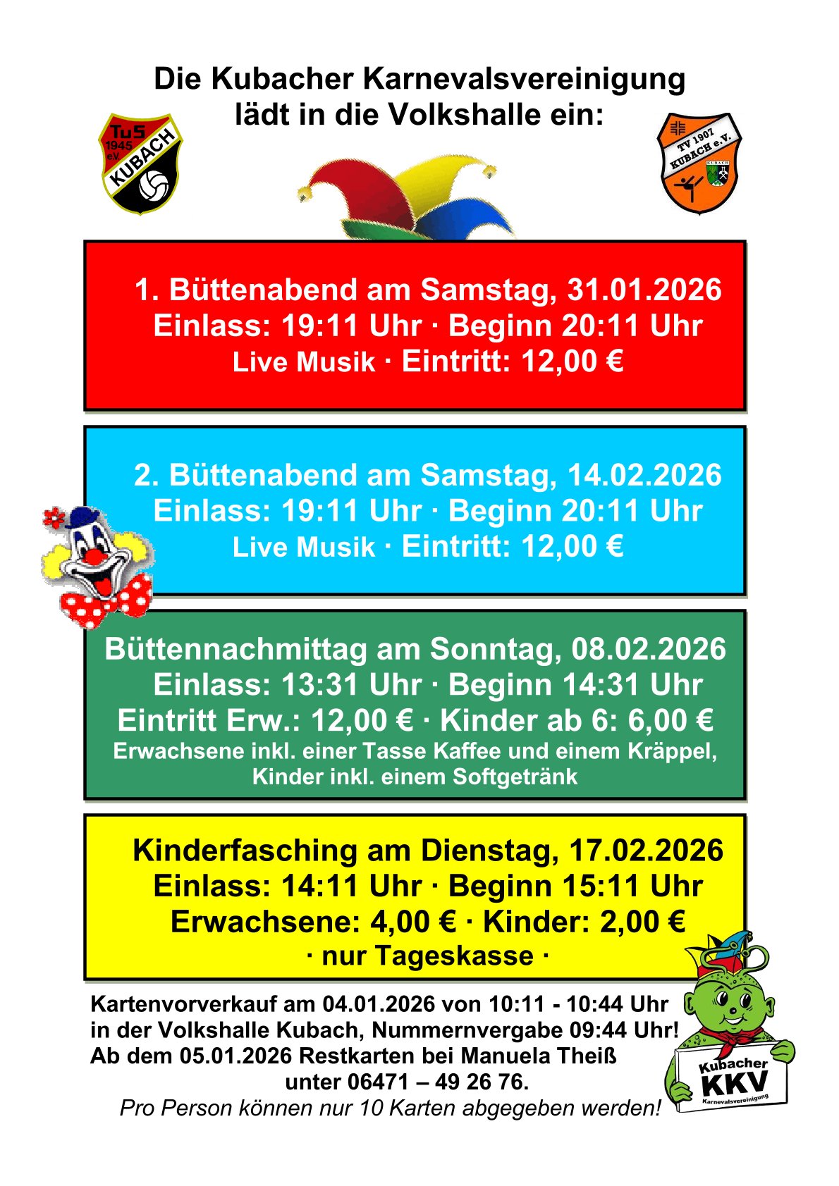 Karneval in Kubach 2026