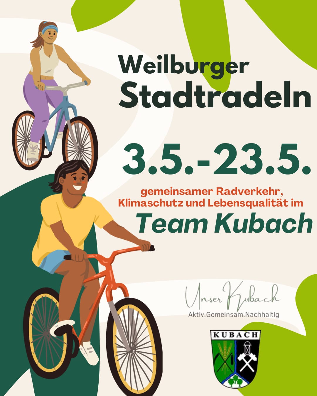 Auf die Sättel, fertig, los! Team Kubach startet beim Weilburger Stadtradeln 🚴‍♂️ 2026