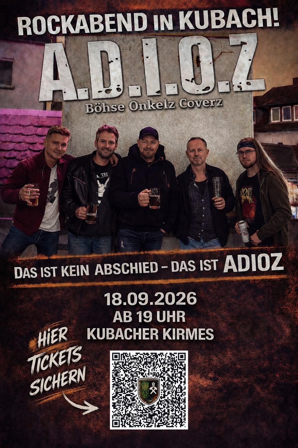 Zweites Plakat zur Kubacher Kirmes 2026 mit weiteren Programm-Informationen